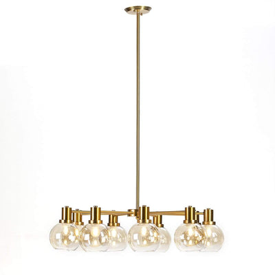 Design KNB Ceiling Lamp with Glass and Golden Metal