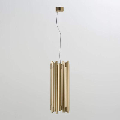 Design KNB Ceiling Light with a Golden Metal Lampshade