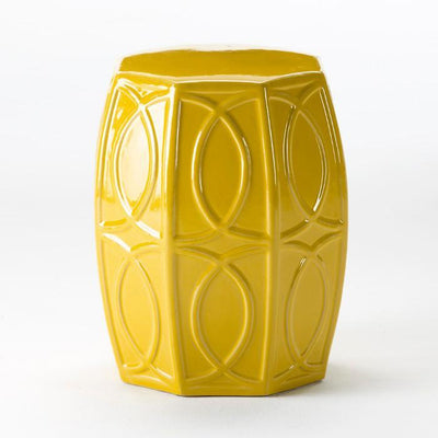 Design KNB Ceramic Stool/Side Table in Yellow