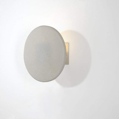 Design KNB Round Wall Light in Marble and White Metal