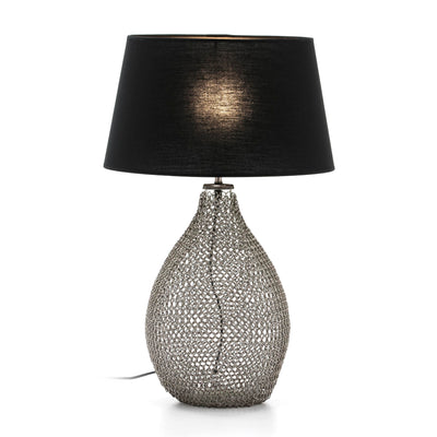 Design KNB Table Lamp in Glass/Metal Silver without Lampshade