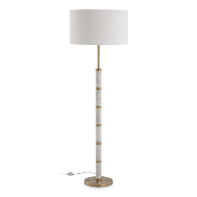 Design KNB White Marble and Golden Metal Floor Lamp