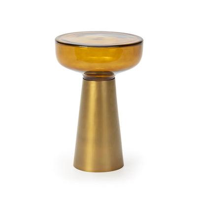 Side Table in Gold and Amber