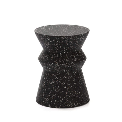 Design KNB Black Fiberglass Stool/Side Table