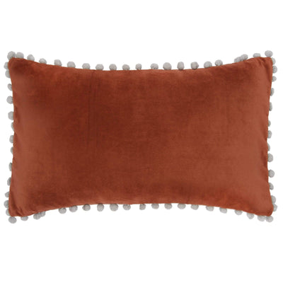 Velvet Cushion Avoriaz in Brick Red