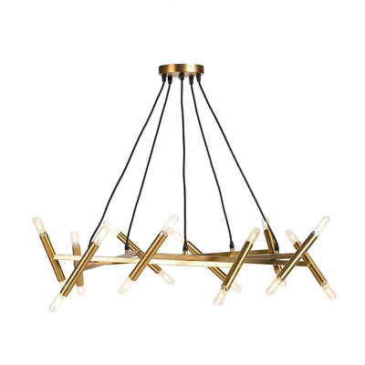 Design KNB Ceiling Lamp/ Chandelier in Golden Metal