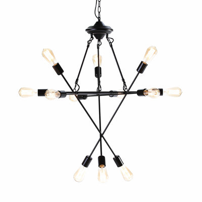 Design KNB Ceiling Lamp in Black Metal