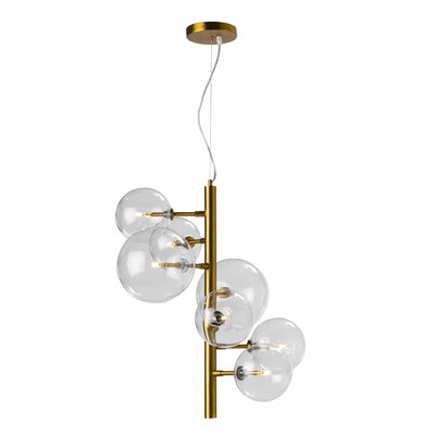 Design KNB Ceiling Lamp with Glass and Golden Metal