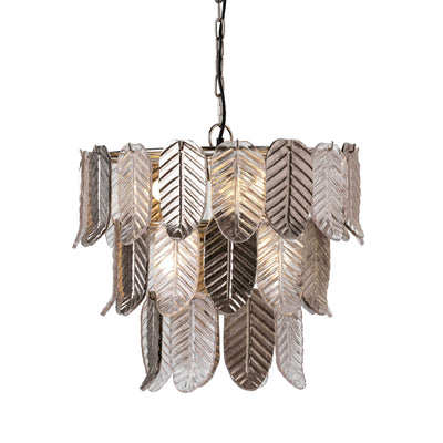Design KNB Ceiling lamp with Glass and Silver Metal