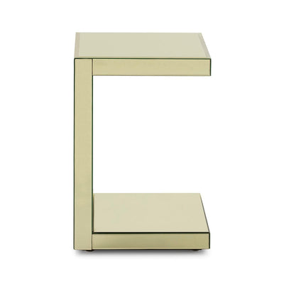 Design KNB Champagne Tone Mirror Side Table