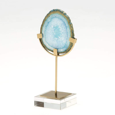 Design KNB Figure in Agate Blue and Golden Metal