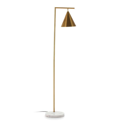 Design KNB Floor Lamp in White Marble and Golden Metal