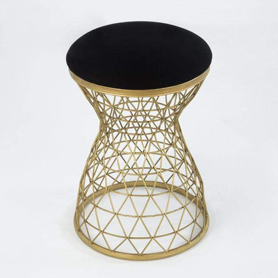 Design KNB Golden and Black Metal Stool