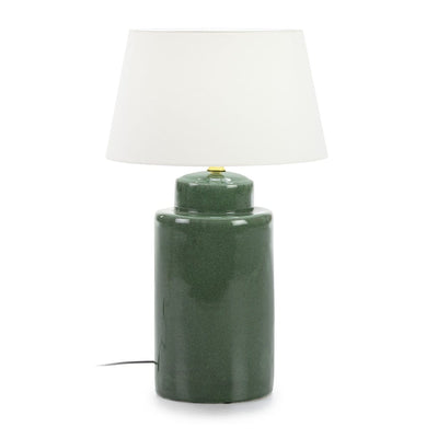 Design KNB Green Ceramic Table Lamp with white Lampshade