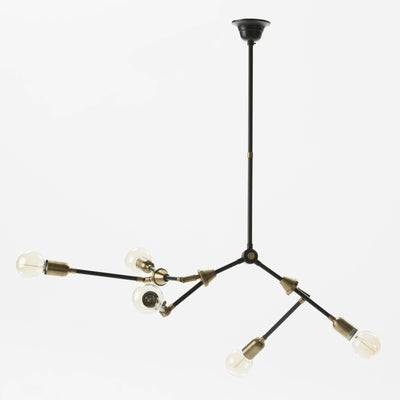 Design KNB lighting Ceiling Lamp with Gold and Black Metal branches