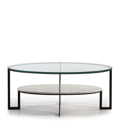 Design KNB Marble and Glass Coffee Table