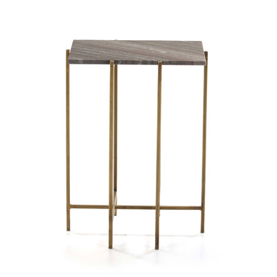 Design KNB Side Table in Marble and Golden Metal