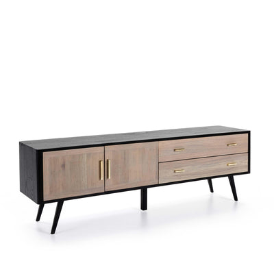 Design KNB Sideboard/ TV Unit in Black/Grey Wood