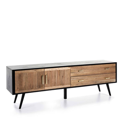 Design KNB Sideboard/ TV Unit in Black/Natural Wood