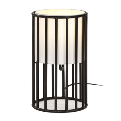 Design KNB Table Light in Black Metal with a White Lampshade