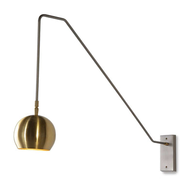 Design KNB Wall Light in Grey and Golden Metal