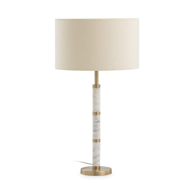 Design KNB White Marble and Golden Metal Table Lamp